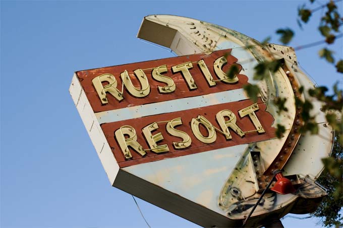 Rustic Resort Sign